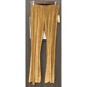Altard State Sweatpants Womens Medium Brown Flared Soft Y2K Faux Corduroy NEW